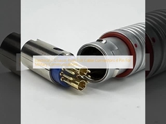 Electrical 2 Coaxial Push Pull Cable Connectors 4 Pin For Military Communications