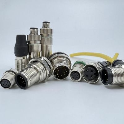 Good price Brass Chrome Plated Electrical 8mm M8 3 Pin Connector 2000Hz online