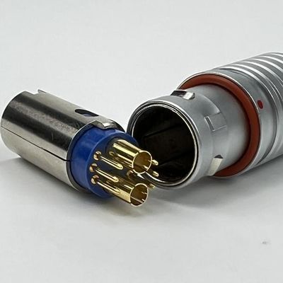 Good price Electrical 2 Coaxial Push Pull Cable Connectors 4 Pin For Military Communications online
