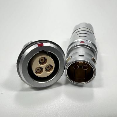 Good price 3 Coaxial Push Pull Circular Connectors plug PPS PEEK Insulator online
