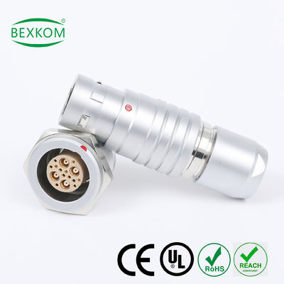Metal shell brass chrome plated EMC shielding Waterproof high end use push pull locked compatible to LEMO ODU Fischer Circular connectors